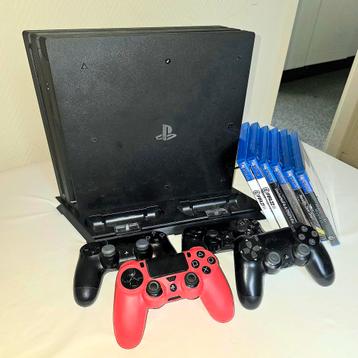 Prijs Vast_ Playstation 4 pro / 1TB_ 4 Controleur_ 8 Spellen beschikbaar voor biedingen