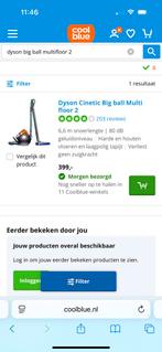 dyson big ball multifloor 2, Witgoed en Apparatuur, Stofzuigers, Ophalen of Verzenden, Zo goed als nieuw, Minder dan 1200 watt