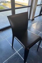 4 Lederen Stoelen Bontempi Clark Design, Huis en Inrichting, Stoelen, Ophalen, Zwart, Leer, Zo goed als nieuw