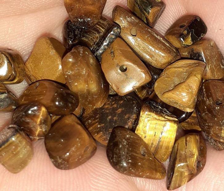 lot kralen 55 tijgeroog chips, Hobby en Vrije tijd, Kralen en Sieraden maken, Nieuw, Kraal, Verzenden