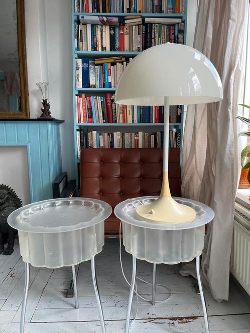 Vintage IKEA Bijzettafels Set, Huis en Inrichting, Tafels | Bijzettafels, Gebruikt, Rond, Minder dan 45 cm, Minder dan 55 cm, Kunststof