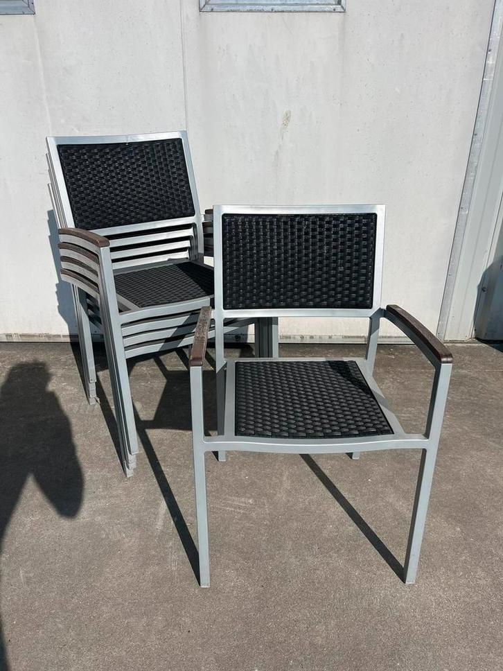 5 stuks luxe nette horeca terras stoelen stapelbaar, Huis en Inrichting, Stoelen, Zo goed als nieuw, Vijf, Zes of meer stoelen