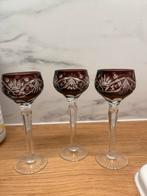 Kristal Likeur Glazen Romeinse Stijl, Antiek en Kunst, Antiek | Glas en Kristal, Verzenden