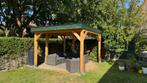 Robuuste luxe overkapping Douglas hout 357 x 357, z.g.a.n., Ophalen, Zo goed als nieuw, Tuinpaviljoen