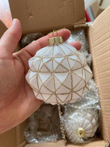 Set 6 mooie kerstballen van glas! beschikbaar voor biedingen