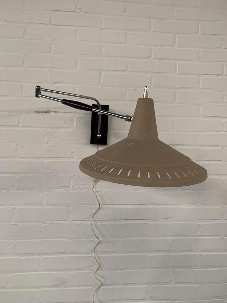 Lamp vintage Anvia Rietveld Panama wandlamp jaren 60., Huis en Inrichting, Lampen | Wandlampen, Zo goed als nieuw, Ophalen of Verzenden