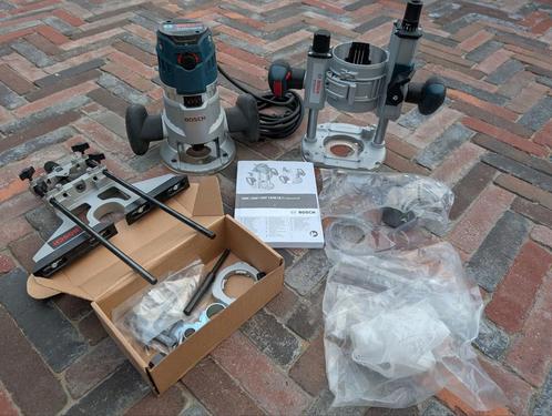 Bosch GOF/GKF 1600 CE Bovenfrees Set, Doe-het-zelf en Verbouw, Gereedschap | Freesmachines, Gebruikt, Elektrisch, Bovenfrees, Ophalen of Verzenden