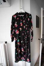 Zwarte jurk met bloemenpatroon Eksept maat S, Zwart, Ophalen of Verzenden, Eksept, Maat 36 (S)