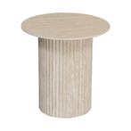 Craft Salontafel – Ø50 cm – Travertin-Look – Keramiek & MD, Overige materialen, 50 tot 100 cm, 50 tot 75 cm, Verzenden