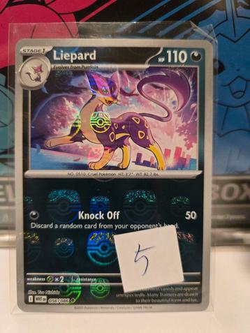 Pokemon Liepard - Masterball Reverse Holo beschikbaar voor biedingen