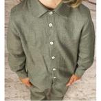 Shirt green linen - maat : 110 -1, Kinderen en Baby's, Overhemd of Blouse, Nieuw, Ophalen of Verzenden, Ik Willem BV