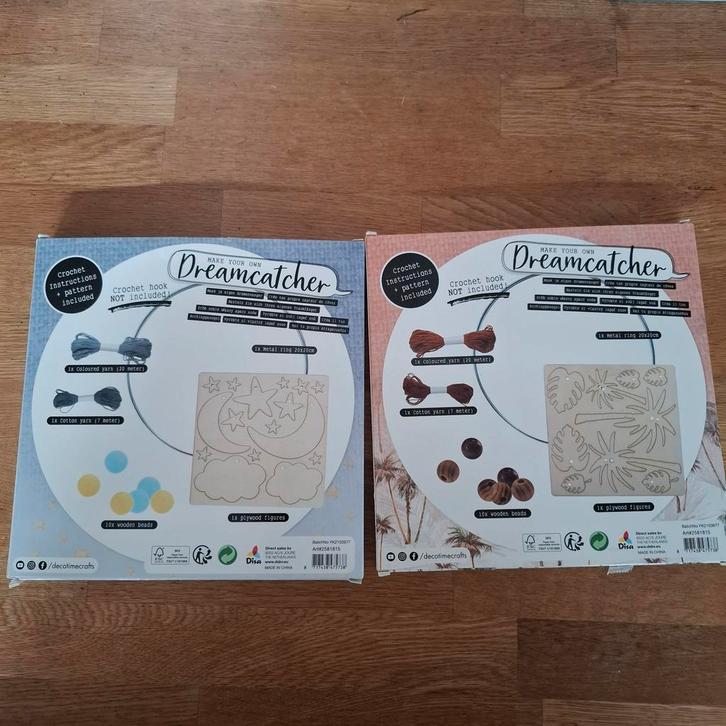 2x Dreamcatcher Hobbypakket - Nieuw!, Hobby en Vrije tijd, Knutselen, Nieuw, Materiaal, Ophalen of Verzenden