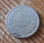 Nederland 10 cent 1897 (lot 4), Postzegels en Munten, Munten | Nederland, Verzenden, Zilver, 10 cent, Koningin Wilhelmina
