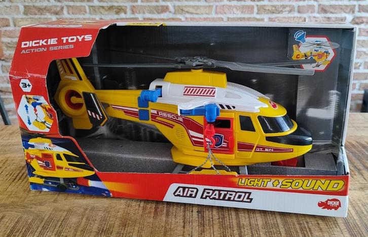 dickie helicopter air patrol licht geluid en wieken in doos!, Kinderen en Baby's, Speelgoed | Speelgoedvoertuigen, Zo goed als nieuw