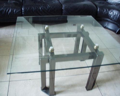 Glazen tafel set, Huis en Inrichting, Tafels | Eettafels, Zo goed als nieuw, 50 tot 100 cm, 50 tot 100 cm, Vier personen, Rechthoekig