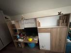 Half hoogslaper met Bureau en Kast, Kinderen en Baby's, Kinderkamer | Stapelbedden en Hoogslapers, Ophalen, Gebruikt, Hoogslaper