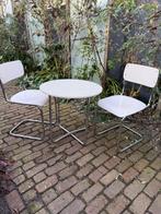 Buisframe eethoek, koffiehoek Auping zeldzaam set, Gebruikt, Twee, Wit, Hout