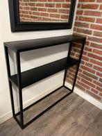 Sidetable industrieel staal (matt zwart), Huis en Inrichting, Tafels | Sidetables, 50 tot 100 cm, Ophalen of Verzenden, Zo goed als nieuw