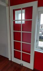 Opdek binnendeur met 10 ruitjes, Doe-het-zelf en Verbouw, 80 tot 100 cm, Gebruikt, Glas, Ophalen