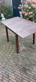 Houten eettafel, uitschuifbaar, Huis en Inrichting, Tafels | Eettafels, Ophalen of Verzenden, Landelijk, Vier personen, Rechthoekig