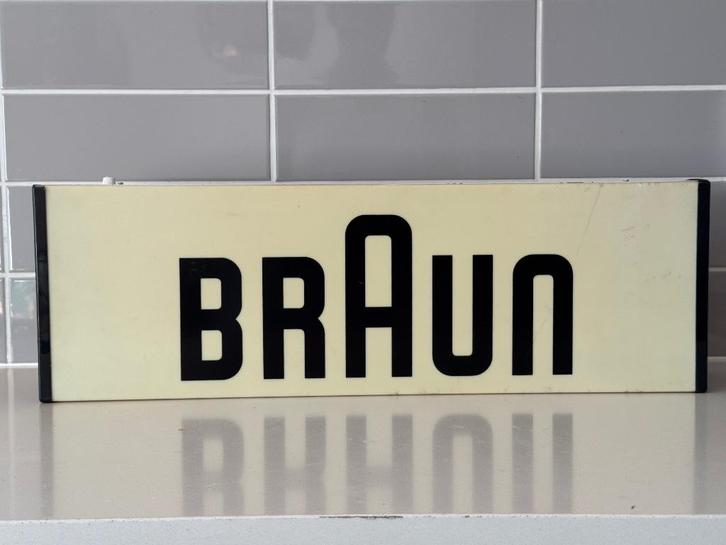 Braun lichtreclame, Verzamelen, Merken en Reclamevoorwerpen, Gebruikt, Lichtbak of (neon) lamp, Ophalen of Verzenden