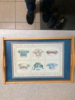 Decoratief dienblad met theeprint, Ophalen, Gebruikt, Minder dan 50 cm, 50 tot 75 cm