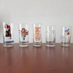 5 Merkglazen komen uit een verzameling (Serie 7b), Verzamelen, Glas en Borrelglaasjes, Nieuw, Frisdrankglas, Ophalen