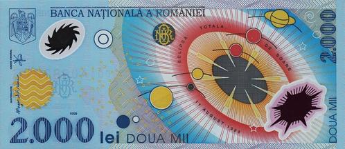 Roemenië bankbiljet 2.000 Lei 1999 Polymeer, Pick 111a UNC, Postzegels en Munten, Bankbiljetten | Europa | Niet-Eurobiljetten