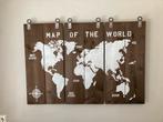 Houten Wereldkaart Wanddecoratie, Ophalen, Zo goed als nieuw