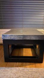Bijzettafel salontafel massief hout met  betonnen blad, Gebruikt, Vierkant, 55 tot 75 cm, Landelijk en modern