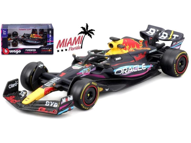 Bburago: Max Verstappen RB19 Miami GP 1:43, Hobby en Vrije tijd, Modelauto's | 1:43, Nieuw, Auto, Overige merken, Ophalen of Verzenden