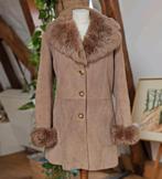 Vintage Afghaanse lammy shearling winter jas romy boomsma, Maat 38/40 (M), Bruin, Ophalen of Verzenden, Zo goed als nieuw