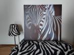 zebra deken, zebra lampje en zebra canvas schilderijtje, Gebruikt, Ophalen