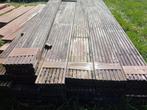 Ruim 19m² gebruikte hardhouten vlonderplanken 145x20., Tuin en Terras, Palen, Balken en Planken, Gebruikt, Hardhout, Ophalen, 180 tot 250 cm