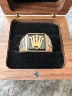 14k Gouden Rolex Ring met Onyx, Gebruikt, 19 tot 20, Heer, Ophalen of Verzenden