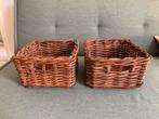 2x Rietmanden 25x25x15cm, Huis en Inrichting, Ophalen of Verzenden, Zo goed als nieuw, Rechthoekig, Riet
