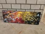 Prachtig Schilderij: Herfstbos 90x30, Ophalen, Zo goed als nieuw, Schilderij, 75 tot 100 cm