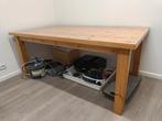 Massief houten eettafel erg degelijke zware kwaliteit 6pers, Ophalen, Scandinavisch, 50 tot 100 cm, Zo goed als nieuw