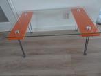 Vintage Ikea salontafel - glas met oranje, Huis en Inrichting, Tafels | Salontafels, Ophalen, Minder dan 50 cm, 50 tot 100 cm