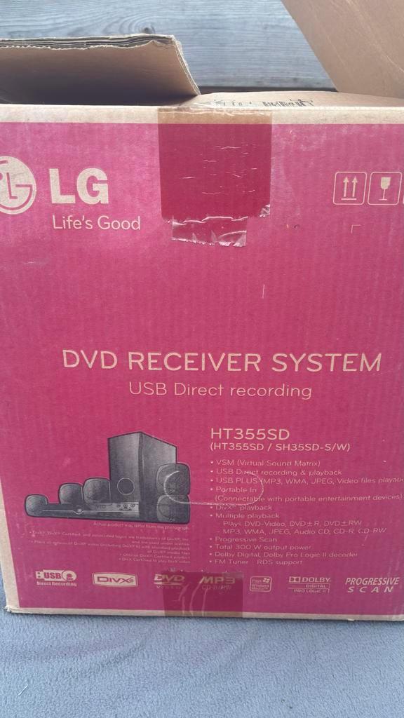 LG HT355SD DVD Home Cinema Systeem, Audio, Tv en Foto, Home Cinema-sets, Gebruikt, Dvd-speler, 5.1-systeem, 70 watt of meer, Ophalen