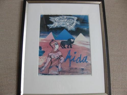 Corneille Aida. Grote kunstdruk achter glas. Ingelijst., Antiek en Kunst, Kunst | Overige Kunst, Ophalen of Verzenden