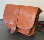 Vintage leren schoudertas, Ophalen of Verzenden, Gebruikt, Bruin, Leer