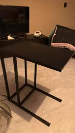Laptop tafel IKEA zwart metaal zonder glas VITTSJO, Ophalen, Zo goed als nieuw
