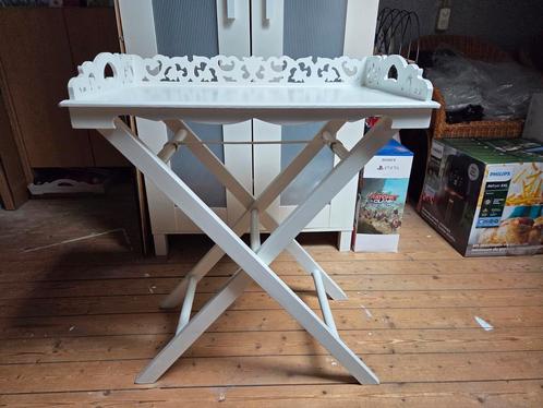 butler tray, Huis en Inrichting, Tafels | Bijzettafels, Gebruikt, Rechthoekig, 60 cm of meer, 55 tot 75 cm, Hout, Ophalen