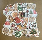 Kerst kerstboom, kerstkoekjes, kerst thema stickers, Hobby en Vrije tijd, Stickers en Plaatjes, Nieuw, Ophalen of Verzenden, Meerdere stickers