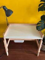 Houten kindertafel/bureau met bak en lamp IKEA Flisat, Kinderen en Baby's, Ophalen, Gebruikt, Tafel(s)
