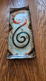 Glazen fused schaal met spiraal design, Huis en Inrichting, Woonaccessoires | Schalen en Manden, Gebruikt, Schaal, Ophalen of Verzenden