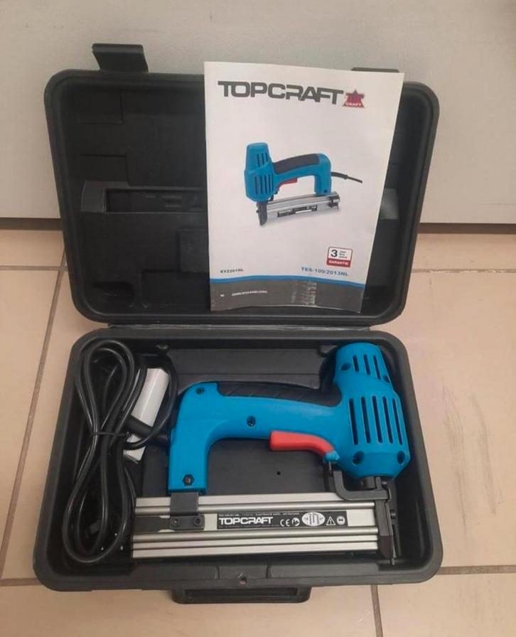 Topcraft Nietmachine / Spijkerpistool - Nieuw in Koffer, Doe-het-zelf en Verbouw, Gereedschap | Overige machines, Nieuw, Ophalen of Verzenden