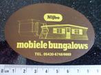 sticker Nijbo mobiele bungalows logo vintage, Verzenden, Zo goed als nieuw, Bedrijf of Vereniging