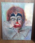 Schilderij  "The Sad Clown"   '87, Ophalen of Verzenden